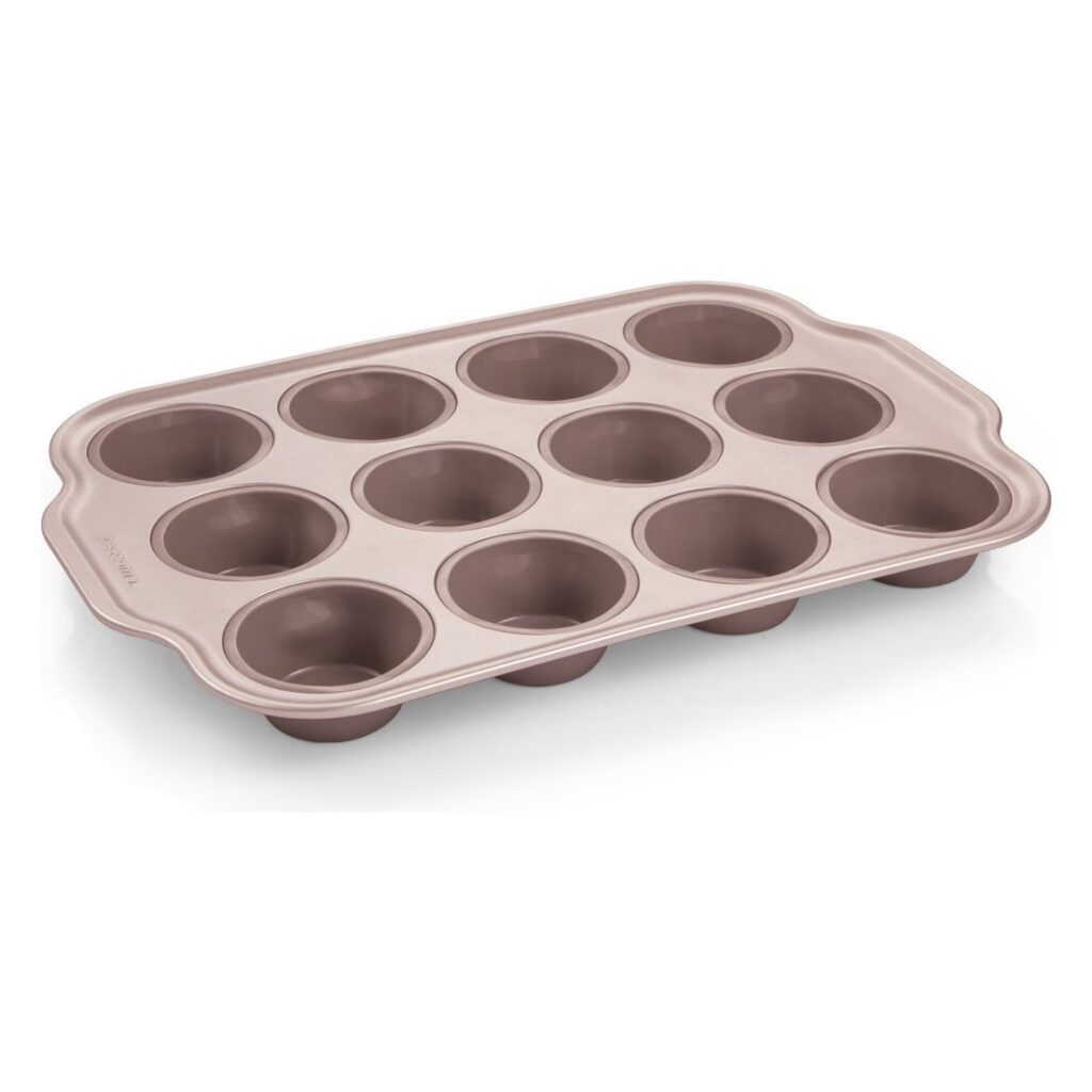 Tescoma DELÍCIA – silikónová forma s kovovým okrajom na 12 muffinov